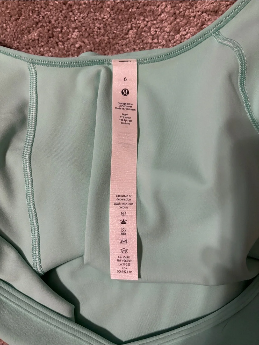lululemon athletica Align Mint Green Scoop Neck Short Sleeve Top